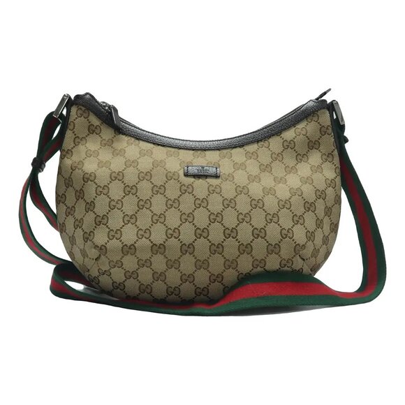 GUCCI Brown Cloth Shoulder Bag 615-041425 - Picture 1 of 12